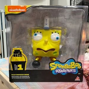 New in box masterpiece meme mocking SpongeBob figure